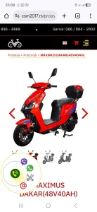 Elekticni Scooter Maximus Dakar/Novo/Garancija
