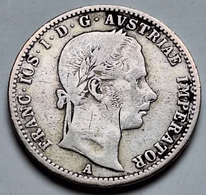 1/4 Florina 1858 A Austrija Srebro