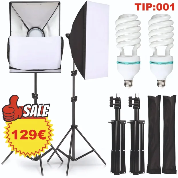 Premium Softbox Studijska Foto Video Rasveta 5500K Fluo 2025