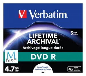 Medij, Verbatim DVD-R M-DISC 4X-brzine doživotna arhiva