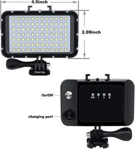 Suptig podvodna lampa za kamere, vodootporna do 50 m