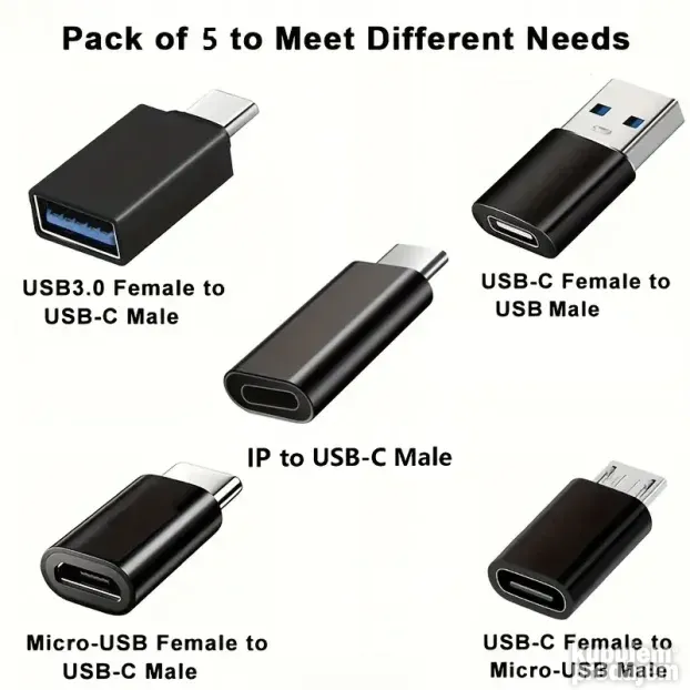 Adapteri od USB-C do USB 3.0, set od 5 komada NOVO