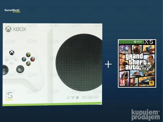 XBOX Series S 512GB SSD + GTA 5 premium / NOVO/ Garancija - KupujemProdajem
