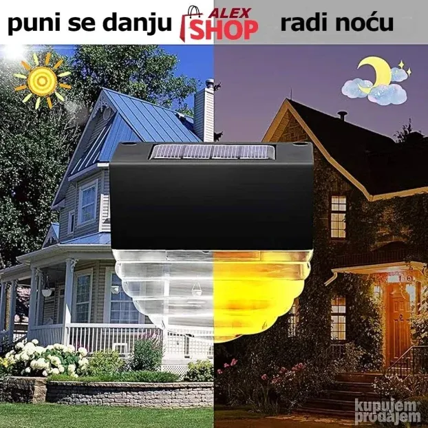 Solarne LED lampe 2 kom za osvetljenje i dekoraciju zidova i
