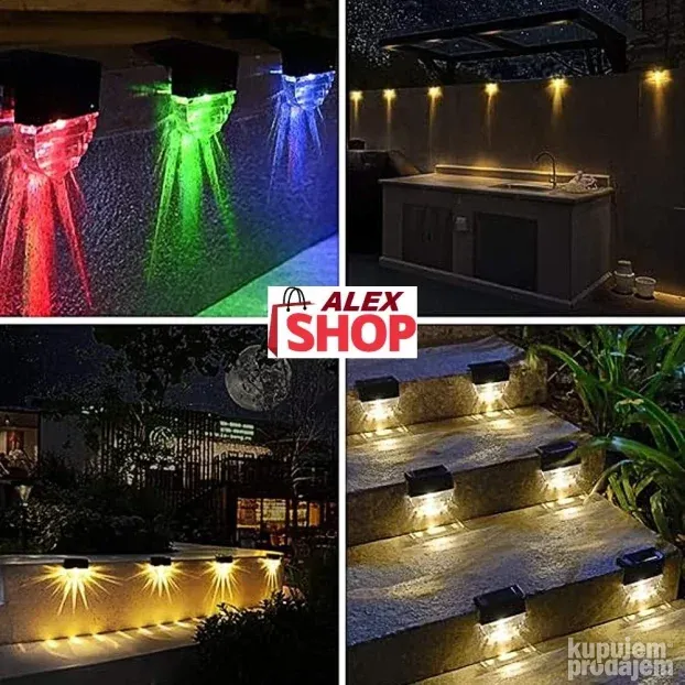 Solarne LED lampe 2 kom za osvetljenje i dekoraciju zidova i