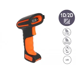 DELOCK Industrial barcode scanner 1D and 2D 2.4 GHz es.