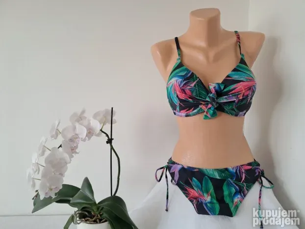 NOV kupaci kostim tropski dezen vel XL