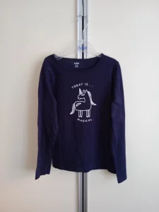 Dukserica majica Kiabi teget velicina 12A deciji uzrast