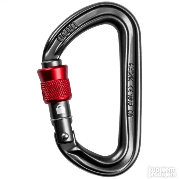 Ocun Hawk Screw karabiner sivi