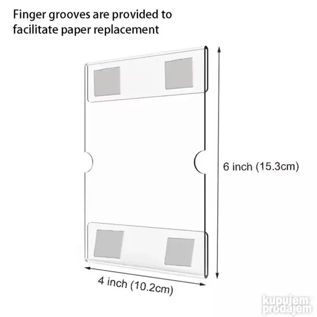 Samolepljivi zidni akrilni ram za fotografije 10.2x15.3cm