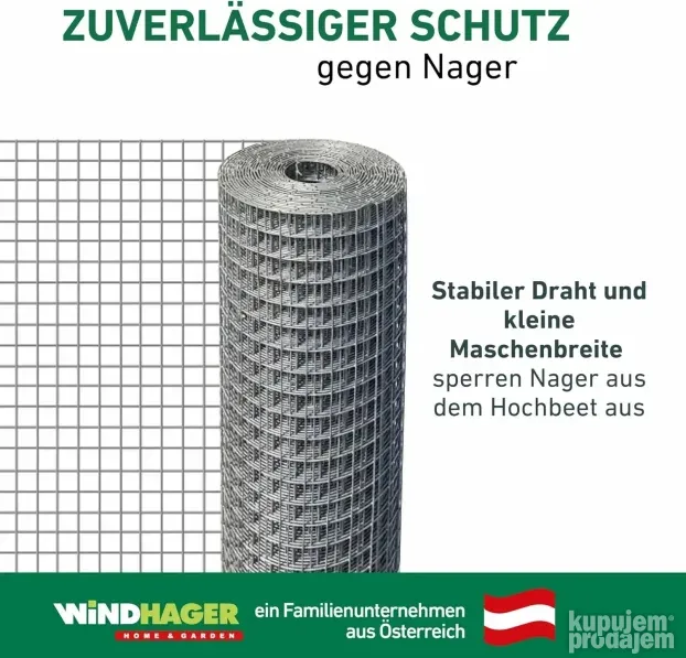 Windhager mreža za uzd. gredice za zaš.od krtica, 2.1x1.1m