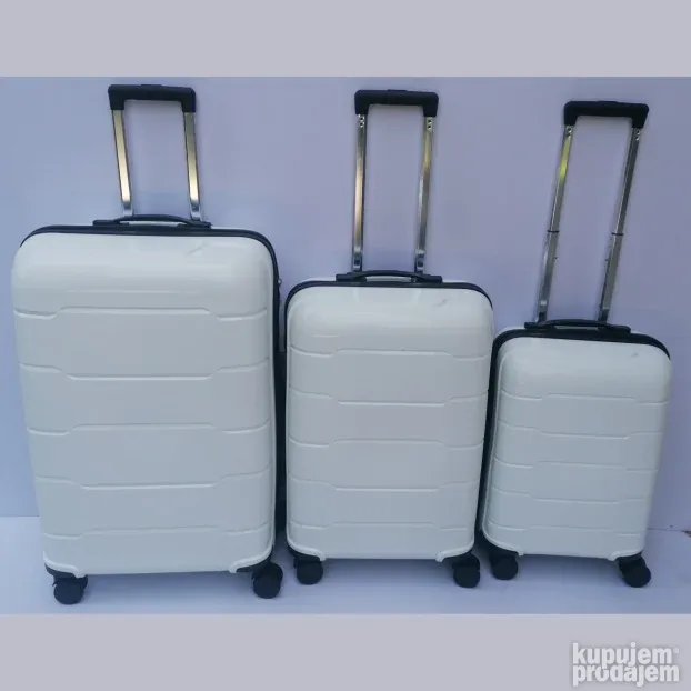 HIT SNIZENJE POLIPROPILEN Koferi set 3u1 mod.PP2 beli