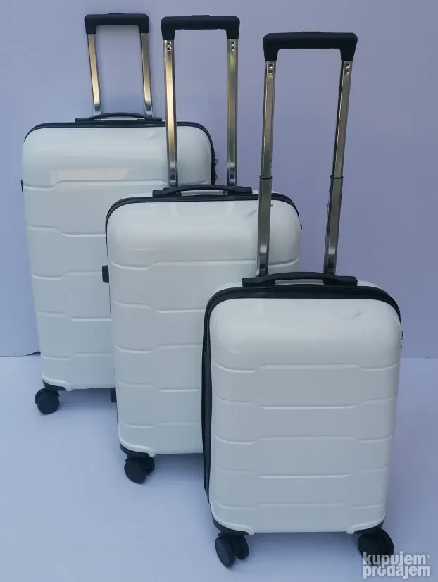 HIT SNIZENJE POLIPROPILEN Koferi set 3u1 mod.PP2 beli