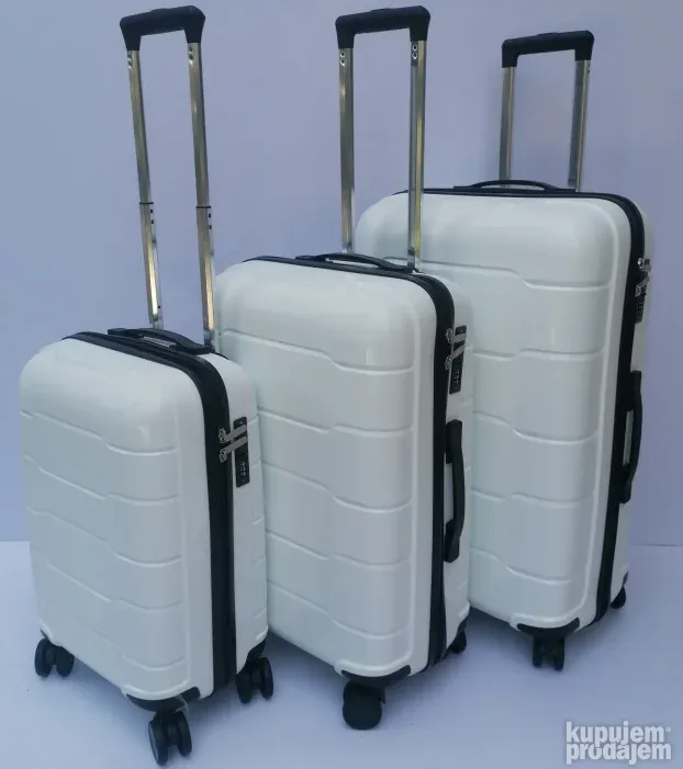 HIT SNIZENJE POLIPROPILEN Koferi set 3u1 mod.PP2 beli