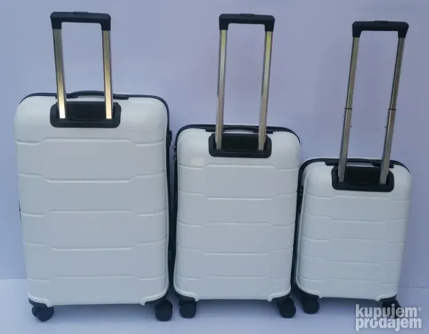 HIT SNIZENJE POLIPROPILEN Koferi set 3u1 mod.PP2 beli
