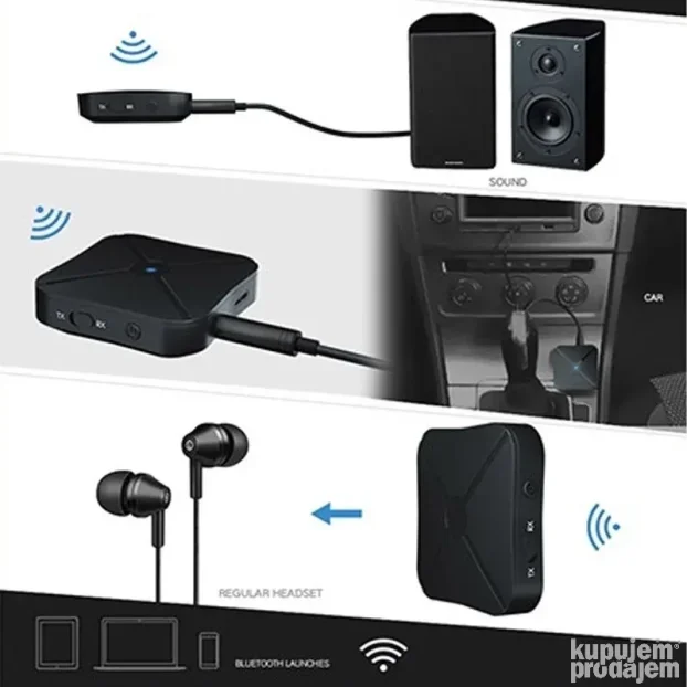 Bluetooth resiver/ transmiter KN319  u1 crni