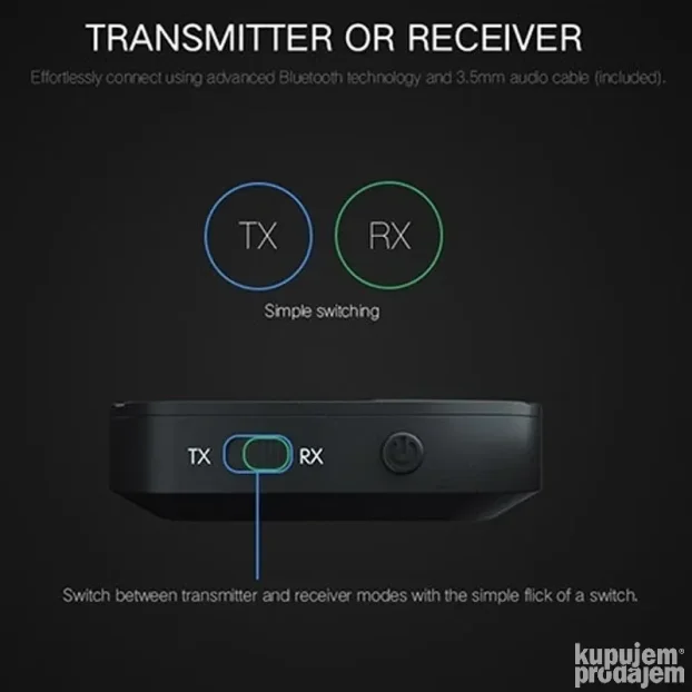 Bluetooth resiver/ transmiter KN319  u1 crni