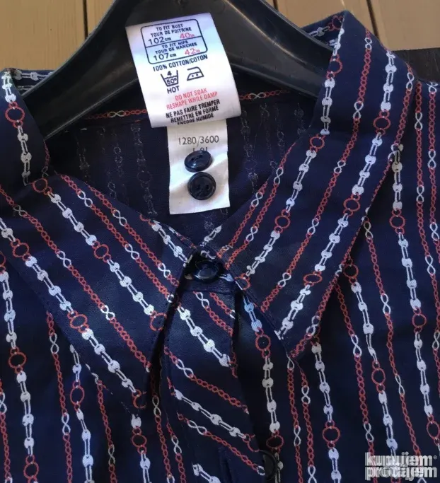 KOMPLET suknja, bluza i kaiš, britanski, 100% pamuk, broj 48