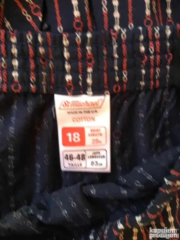 KOMPLET suknja, bluza i kaiš, britanski, 100% pamuk, broj 48