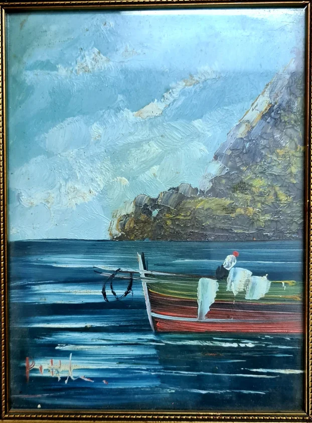 Stara mala Italijanska slika origina ulje - 10