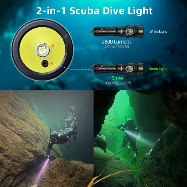Wurkkos DL03 Ronilacka LED baterijska lampa sa laserom