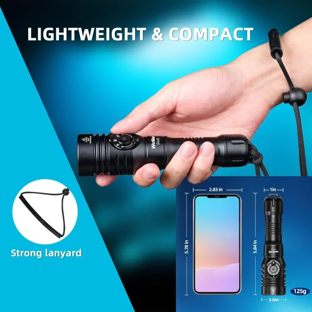 Wurkkos DL03 Ronilacka LED baterijska lampa sa laserom