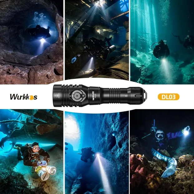 Wurkkos DL03 Ronilacka LED baterijska lampa sa laserom