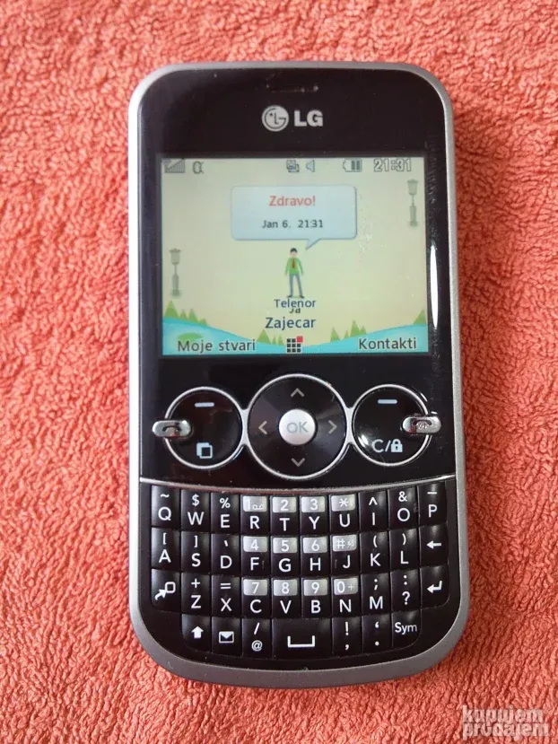 LG GW-300, REDAK, kao nov. Srpski meni.