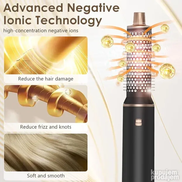 5u1 Fen četka figaro za kosu sa 5 nastavaka - NOV komplet