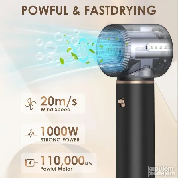 5u1 Fen četka figaro za kosu sa 5 nastavaka - NOV komplet