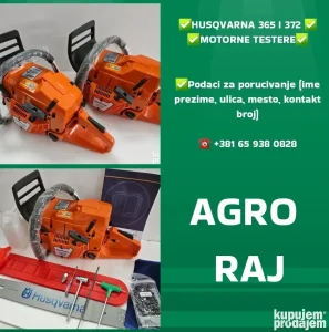 Husqvarna 365 i 372 motorna testera - AKCIJA do 30.11