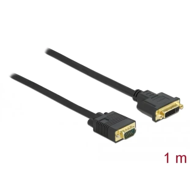 Delock Cable Dvi 24+5 Plug - Vga Plug 1 M