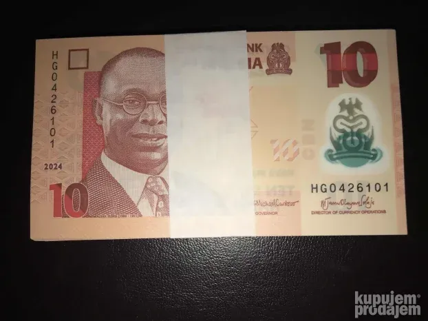 Nigerija 10 naira.Unc.-100 novčanica.