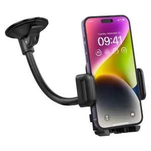Auto drzac za teefon za vetrobran crni