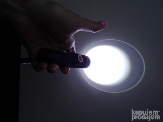 USB LED Lampa + nosac Svetlo za bicikl treptac 4x zum