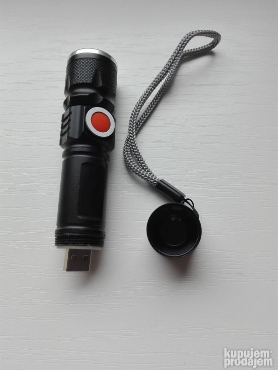 USB LED Lampa + nosac Svetlo za bicikl treptac 4x zum
