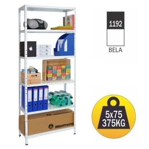 Metalna Polica 170x75x30cm 5x75kg