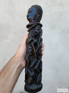 Stara Makonde Africka figura porodicno stablo ebanovina