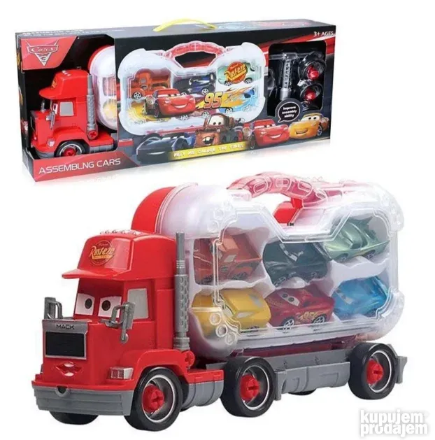 Kamion sa koferom i 6 automobila