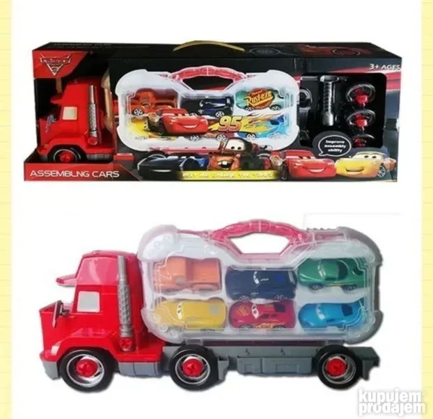 Kamion sa koferom i 6 automobila