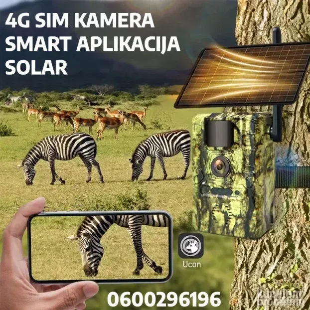 AKCIJA 4G SIM Lovacka Kamera sa Aplikacijom/Solar Panel/GPS