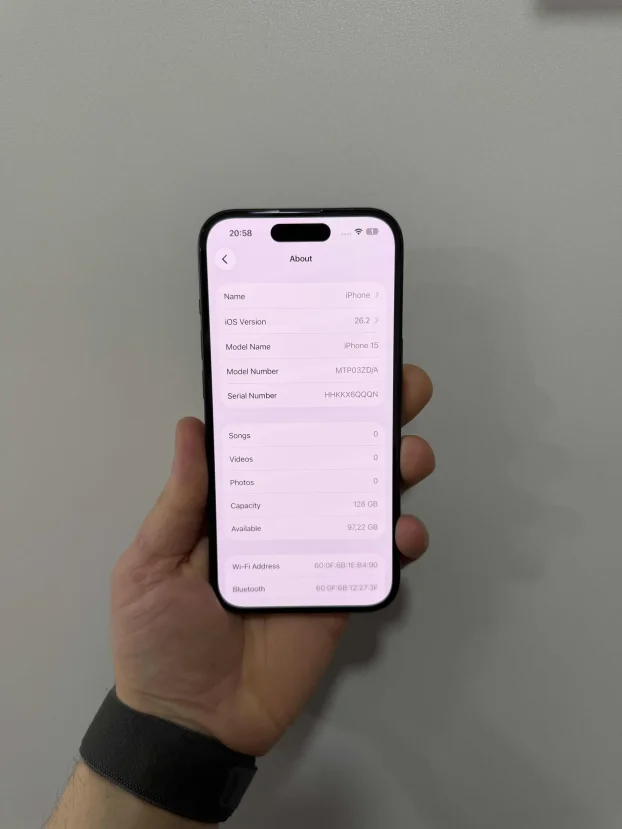 Iphone 15 Black 128Gb FABRIKA