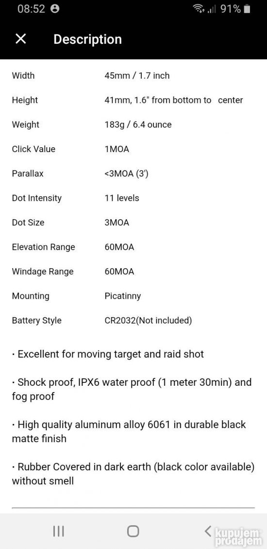 Maverick red dot