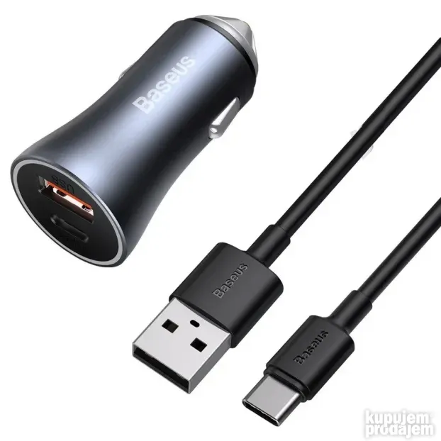 Baseus Golden Contactor Pro Car Charger 1xusb 1xusb-c 40w +