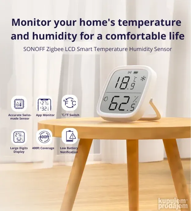 SONOFF SNZB-02D senzor temperature i vlažnosti vazduha