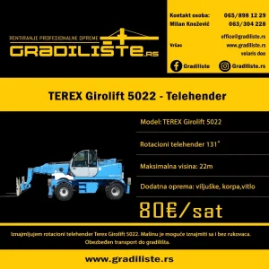 TEREX Girolift 5022 - Telehender-iznajmljivanje