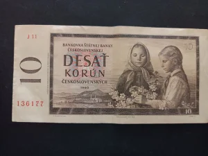 10 kr. 1960 g. Čekoslovačka