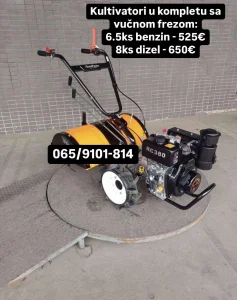 Dizel motokultivator 8ks sa vučnom frezom