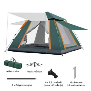 Šator 240x240x155 sa komarnicima  plus prostirka AKCIJA