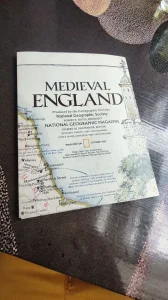 National geographic mapa Medieval England/ october 1979